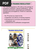 TESDA Training Regulations Overview | PDF | Competence (Human Resources ...