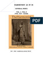 The Harmonist As It Is No General Index