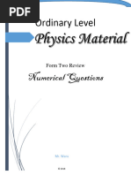 Form 2 Physics Review Qns