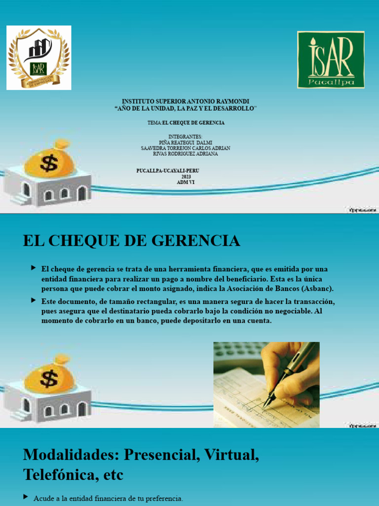 Cheque De Gerencia Pdf Cheque Bancos