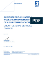 ADNH Female Accomodation Audit Report - ADNOC