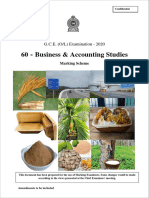 2020 OL Business Accounting Studies Marking Scheme English Medium
