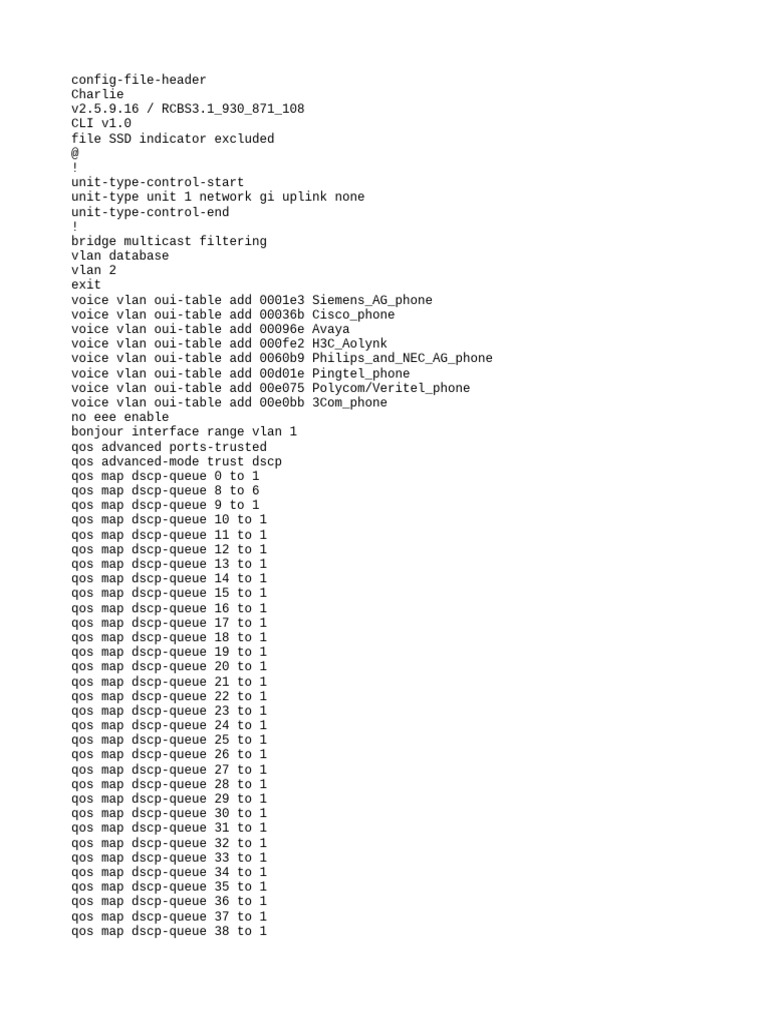 Config for IP 192.168.1.3 Network | PDF | Ip Address | Quality Of Service