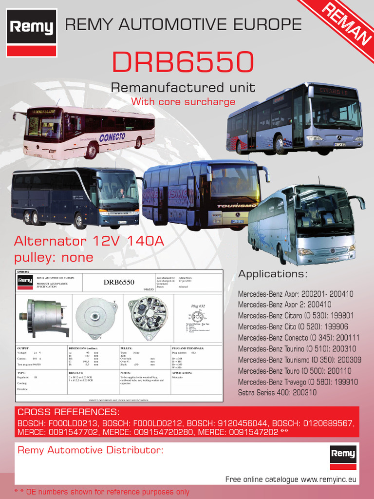 Delco Remy Cross References for Mercedes | PDF | Technology & Engineering