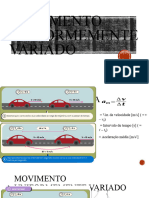 Aula 03 - Movimento Uniformemente Variado