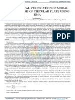 Experimental Verification of Modal Test Analysis of Circular Plate Using EMA