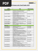 List of All GST Forms | PDF | Taxes | Taxation