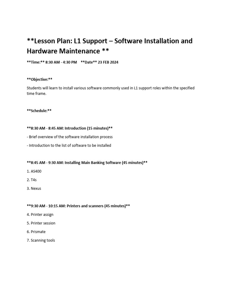 AS400 Hardware Maintenance Training | PDF | Troubleshooting | Lesson Plan