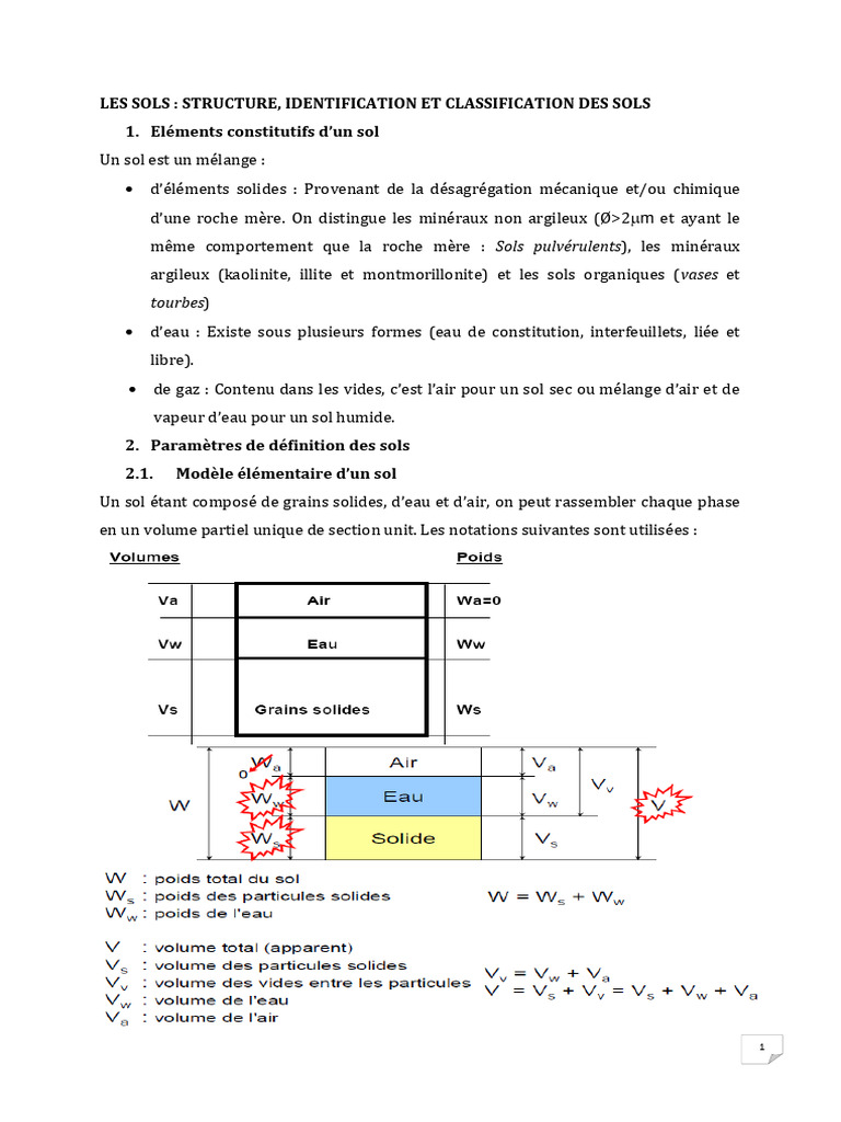 Identification et classification des sols | PDF | Masse | Physique ...