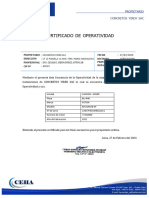 Certificado de Operatividad - BLJ846