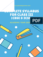 CLASS III SYLLABUS 2021 - Superbaby