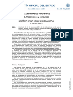 Boletín Oficial Del Estado: Ministerio de Inclusión, Seguridad Social Y Migraciones