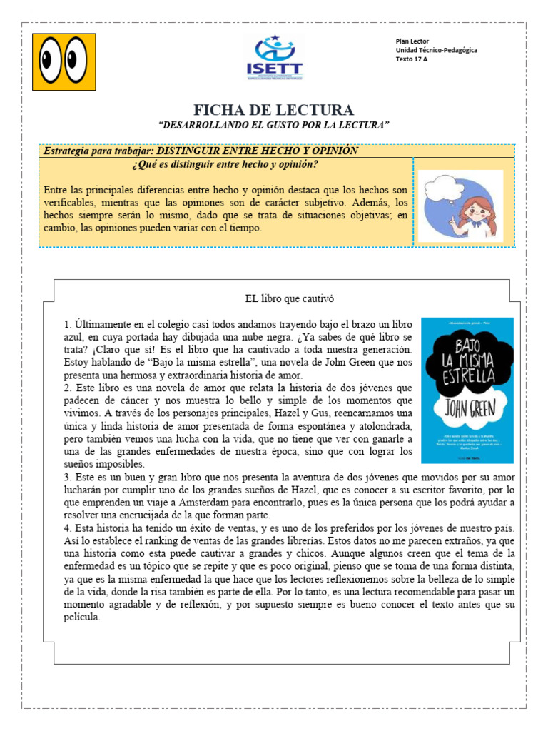 Distinguir Hecho y Opinión en Lectura | PDF