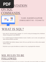 A Presentation On SQL Commands by Harshitaa Kapoor