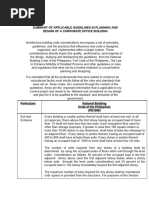 Applicable Guidelines in Planning and Design of A Corporate Office Building