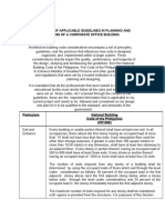 Applicable Guidelines in Planning and Design of A Corporate Office Building