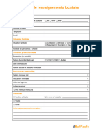 Fiche Renseignements Locataire