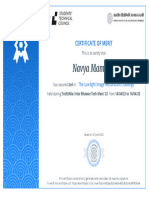 Navya Mamoria: Certificate of Merit