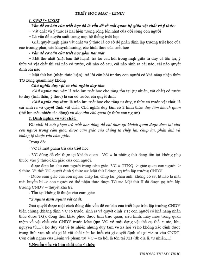 Tai Lieu Triet Hoc | PDF