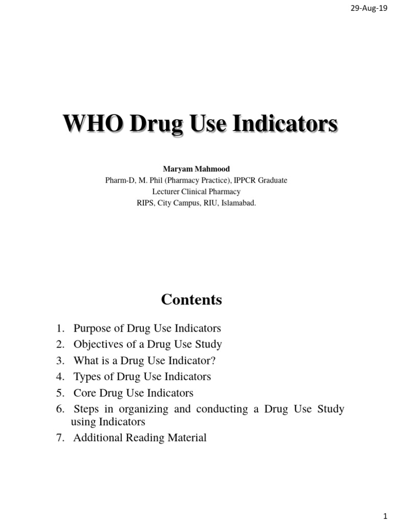 Core Drug Use Indicators Overview | PDF | Health Care | Substance Abuse