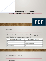 Practical Research 1 Module 6 The Kinds of Qualitative Researh Across Fields