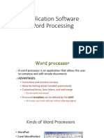 Word Processing Software