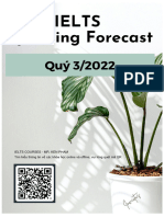 IELTS Speaking Forecast - Quý 3 - 2022