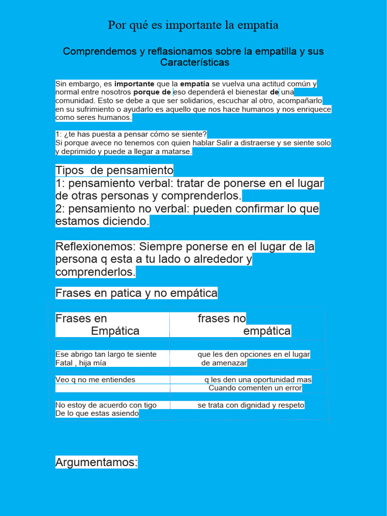 Importancia de la empatía en la convivencia | PDF