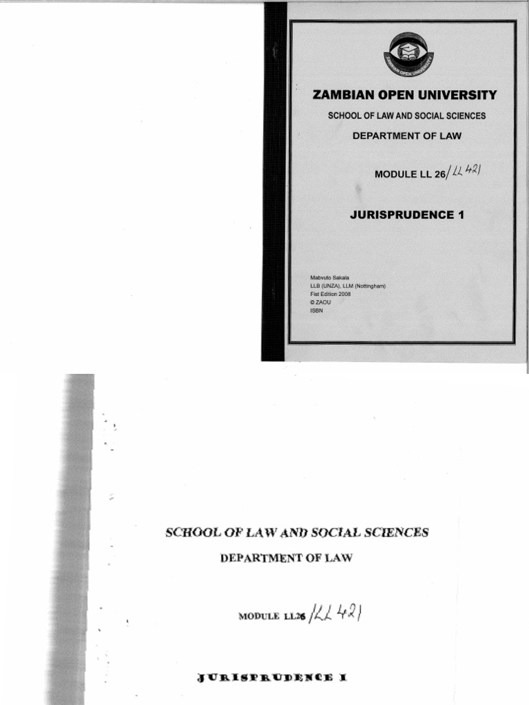 Jurisprudence Module Overview for ZAOU | PDF | Natural Law | Jurisprudence