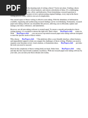 Research Paper Note Taking Software