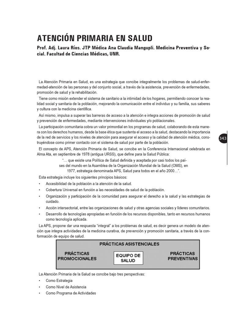 Atencion Primaria en Salud | PDF | Cuidado de la salud | Evaluación