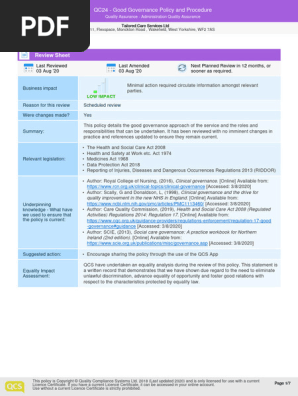 QC24-Good Governance Policy and Procedure