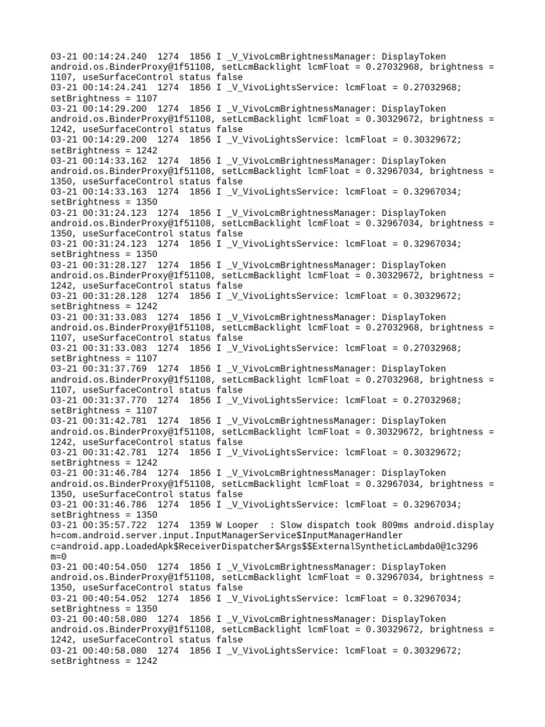 Log | PDF | Java (Programming Language) | Android (Operating System)