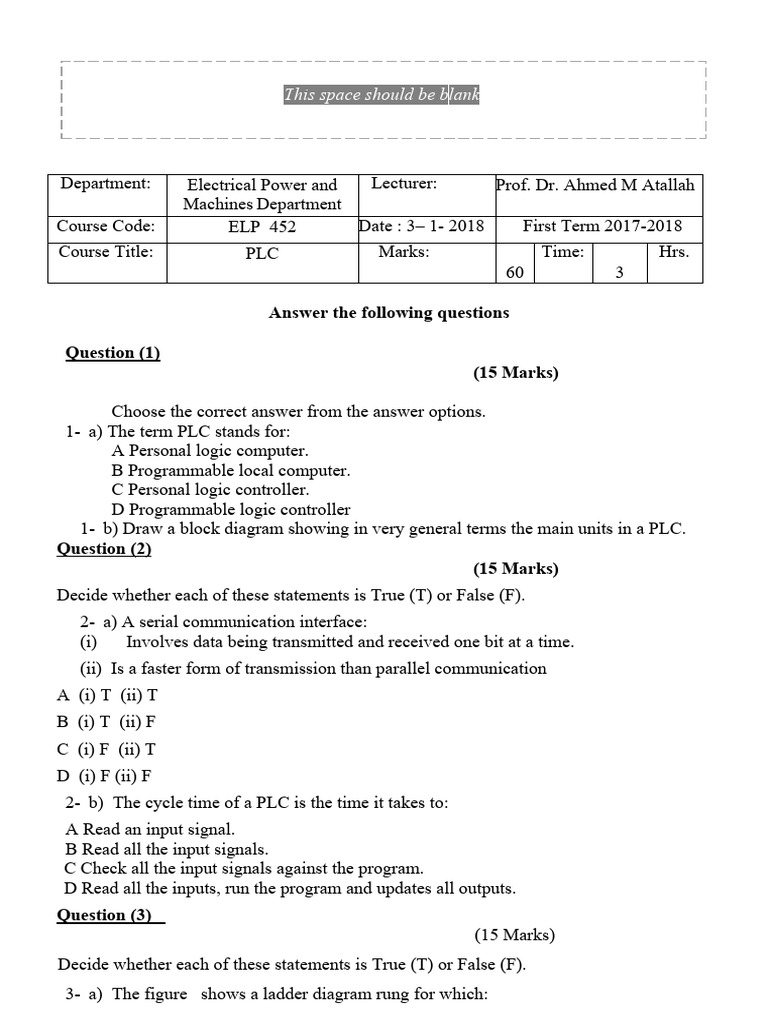Elp 452 pdf programmable logic controller input output