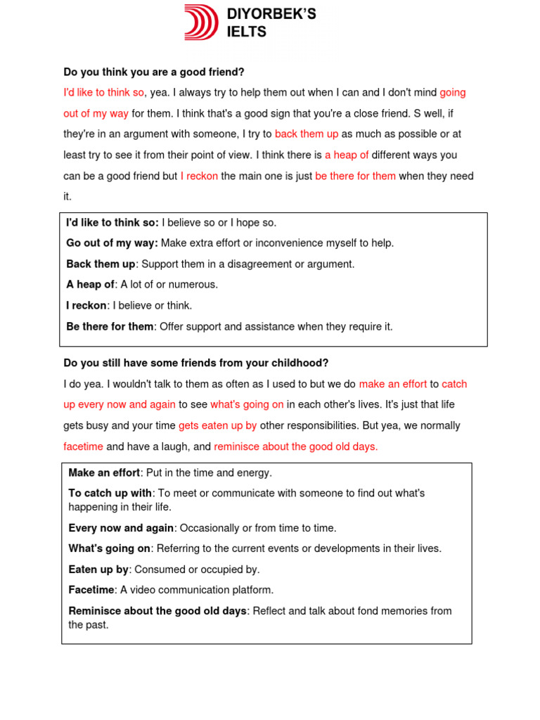 Friends | PDF | Conversation