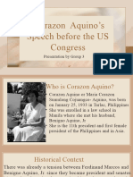 Speech Congress of Corazon Aquino