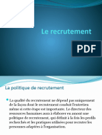 N°1 Le Recrutement Et Le Processus de Recrutement