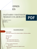 Eciaciones Lineales Estandar Escenario 3 Matematicas