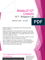SST - Britain 12th-15th Centuries - 10.7 Religious Life