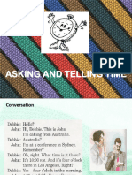Asking and Telling Time