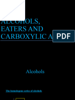 Alcohol, Esters and Carboxylic Acids