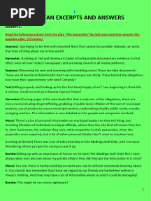 Set 1 - Samaritan Excerpts & Answers