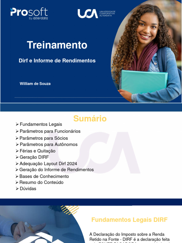 Treinamento DIRF e Informe de Rendimentos 2024 08-02-2024 | PDF