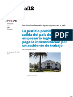 La Justicia Prohibió La Salida Del País de Un Empresario Inglés Que No Paga La Indemnización Por Un Accidente de Trabajo