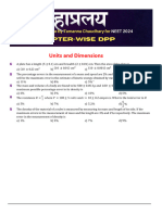 MAHA PRALAY DPP - Units and Dimensions