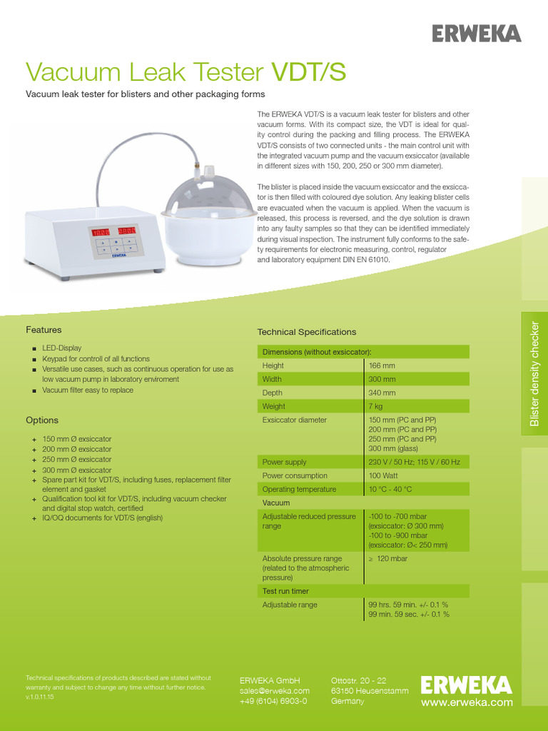 Test de Hermeticidad VDT PDF Vacuum Leak