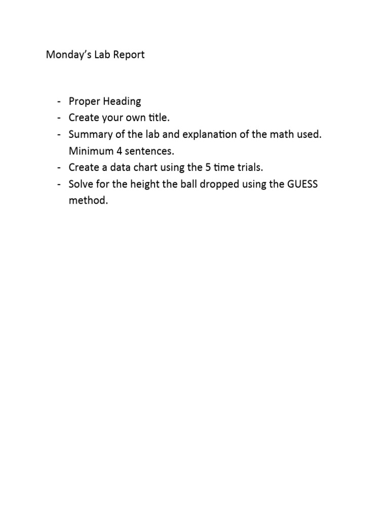 Ball Drop Lab PDF