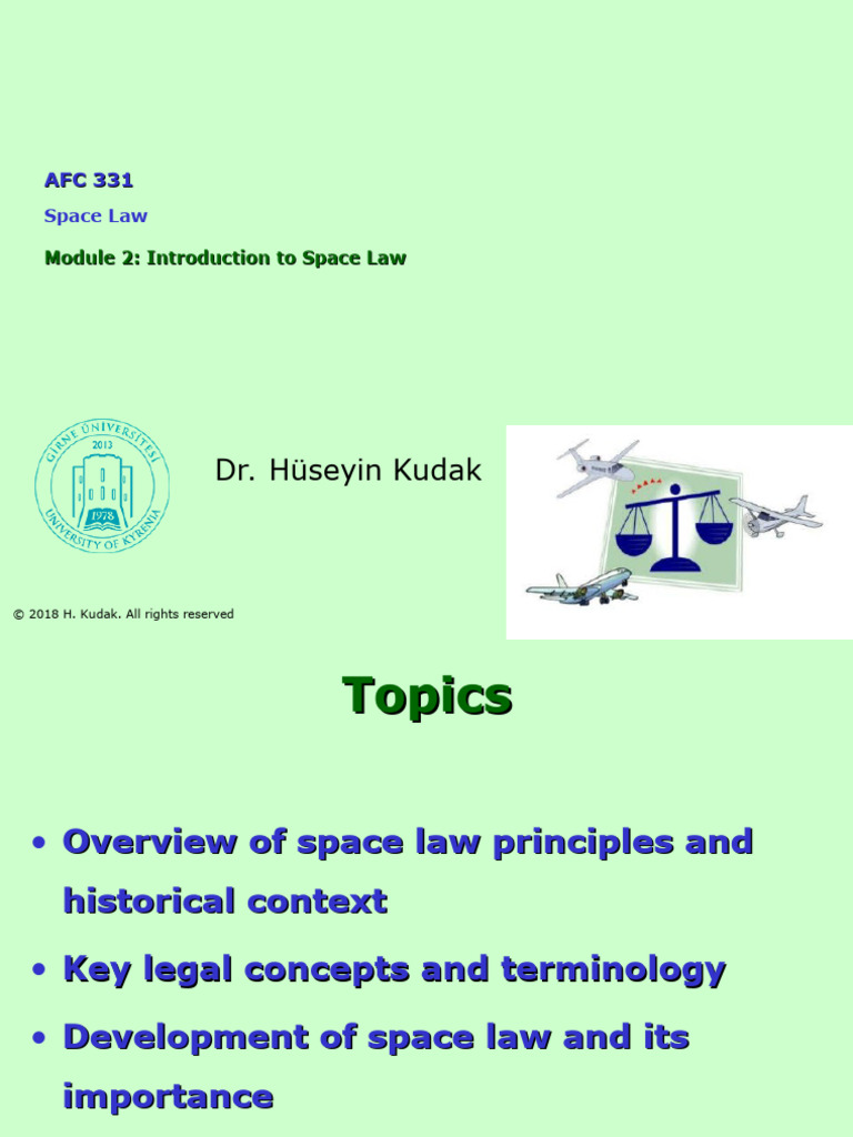 Introduction to Space Law Principles | PDF | Atmosphere Of Earth ...