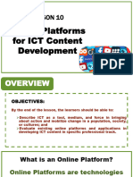 Lesson 10 Online Platforms For ICT Content Development