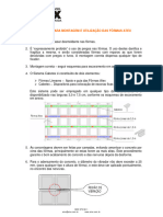 Instruções para Montagem E Utilização Das Fôrmas Atex: Cabetex